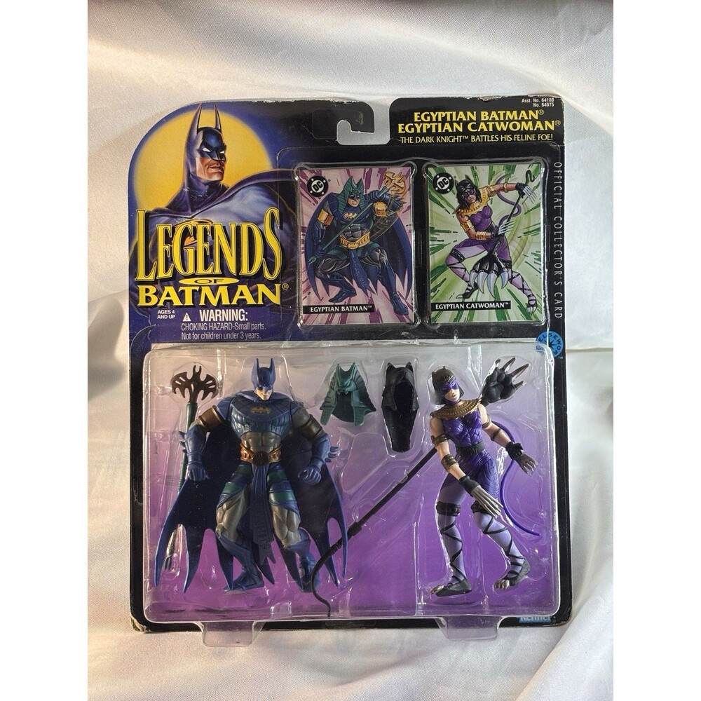 Vintage 1995 Kenner Legends of Batman Egyptian Batman & Catwoman 2 Pack NIB